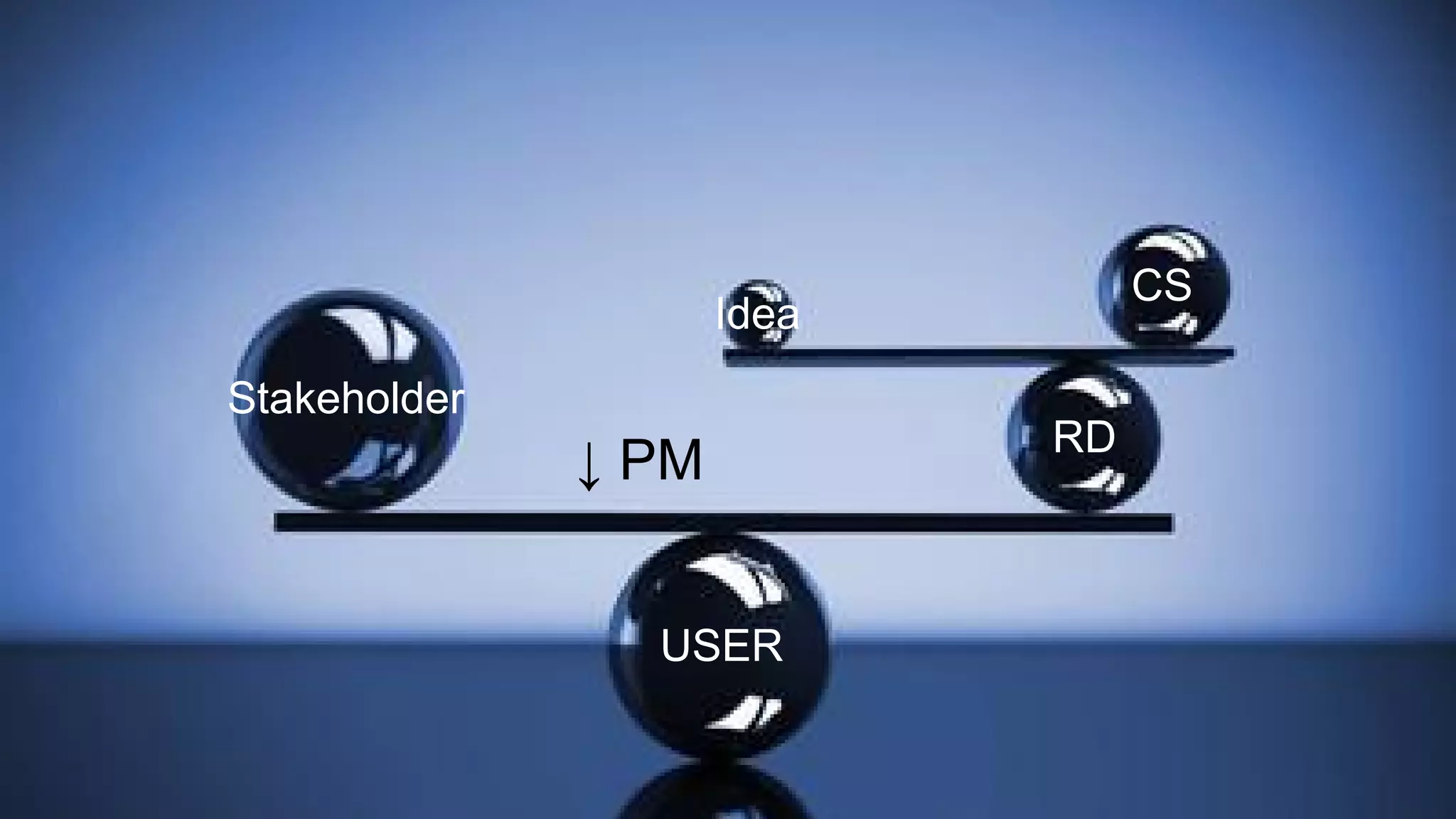 USER
RD
Stakeholder
CS
Idea
↓ PM
 
