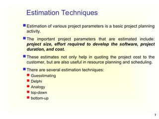 Comprehensive Guide to Software Project Estimation Techniques and ...