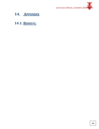 COCA-COLA ANNUAL CONGRESS 2014
160
14. APPENDIX
14.1. BIDDING
 