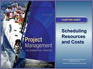 Scheduling
Resources
and Costs
CHAPTER EIGHT
PowerPoint Presentation by Charlie Cook
Copyright © 2014 McGraw-Hill Education.
All Rights Reserved.
 