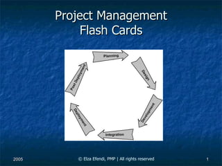Project Management Flash Cards © Elza Efendi , PMP |  All rights reserved 