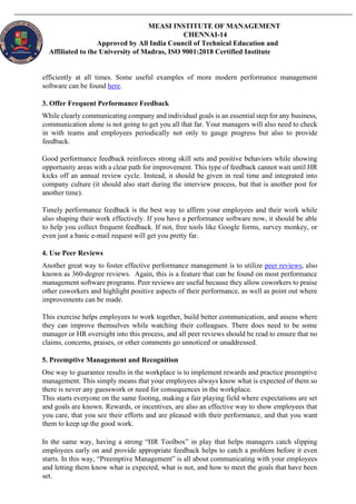 Example File Notes For Performance Management Performance Management Notes for MBA Students | PDF