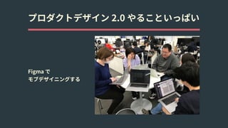 プロダクトデザイン 2.0 やることいっぱい
Figma で 
モブデザイニングする
 