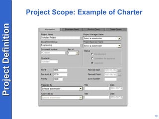 Project Scope: Example of Charter 