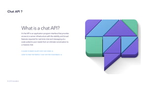 © 2019 SendBird
Chat API ?
 
