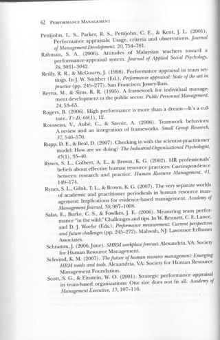 42 Proonurcrt"texecwtrr
Pettiiohn, L. S., Parker,R S' Petijohn' C E' & Iknt' J L (2001)'
' 'p..i..rnance
appraisals:
I rsJ...