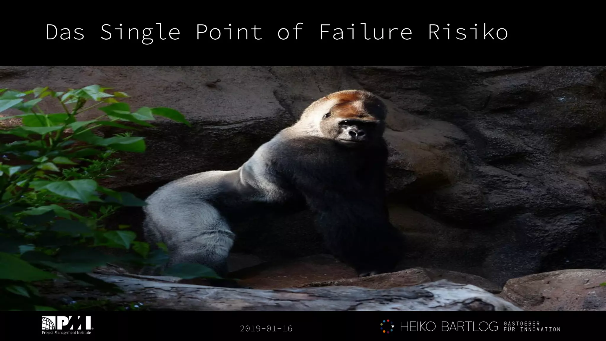 2019-01-16
Das Single Point of Failure Risiko
 