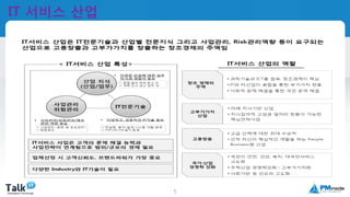국제공인프로젝트관리전문가
(PMP자격취득)
5
IT 서비스 산업
 