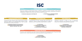 CONSULENZA STRATEGICA
                                          Servizi che aiutano le organizzazioni private e pubbliche a ridefinire le proprie strategie a lungo termine
                                          migliorando l’efficienza delle attività di business con modalità di innovazione selezionando, formando e
                                          canalizzando le migliori risorse interne alla rinnovata sfida del mercato.

                                               STUDI ED ANALISI DI FATTIBILITÀ                           STRATEGIE DI COMUNICAZIONE
                                                                                                                DI MARKETING



           COMUNICAZIONE INTEGRATA                                                 TRADE MARKETING                                                       WEB MARKETING

L’integrazione delle dinamiche della comunicazione d’impresa     Il coinvolgimento di tutti i possibili attori della filiera per     L’ambiente attraverso il quale si crea la reputazione
volte allo sviluppo ed alla creazione della notorietà e della    migliorare i rapporti negoziali approfondendo le dinamiche          della marca attraverso l’uso integrato di siti, portali e social
reputazione della marca. Dall’identificazione della strategia    relazionali volte al superamento degli elementi di conflitto.       network con l’obbiettivo principale dell’engagement.
alla realizzazione di tutti gli strumenti.

           COMUNICAZIONE ISTITUZIONALE                                                 STRATEGIA                                                          STRATEGIA
           COMUNICAZIONE PUBBLICITARIA                                           CONSULENZA FORMATIVA                                               GESTIONE DEI CONTENUTI
             ABOVE E BELOW THE LINE                                                  PROGETTAZIONE                                                   SUPPORTI TECNOLOGICI
                                                                                E PRODUZIONE STRUMENTI                                                SUPPORTI OPERATIVI



                                                                                PUBBLICHE RELAZIONI
                                         La gestione della reputazione della marca attraverso l’attivazione del passaparola verso il mondo dei media
                                         classici, on line e social; realizzata dalla società specializzata del gruppo Blu Wom srl.


                                                                                       STRATEGIA
                                                                                     UFFICIO STAMPA
                                                                                   RELAZIONI PUBBLICHE
 