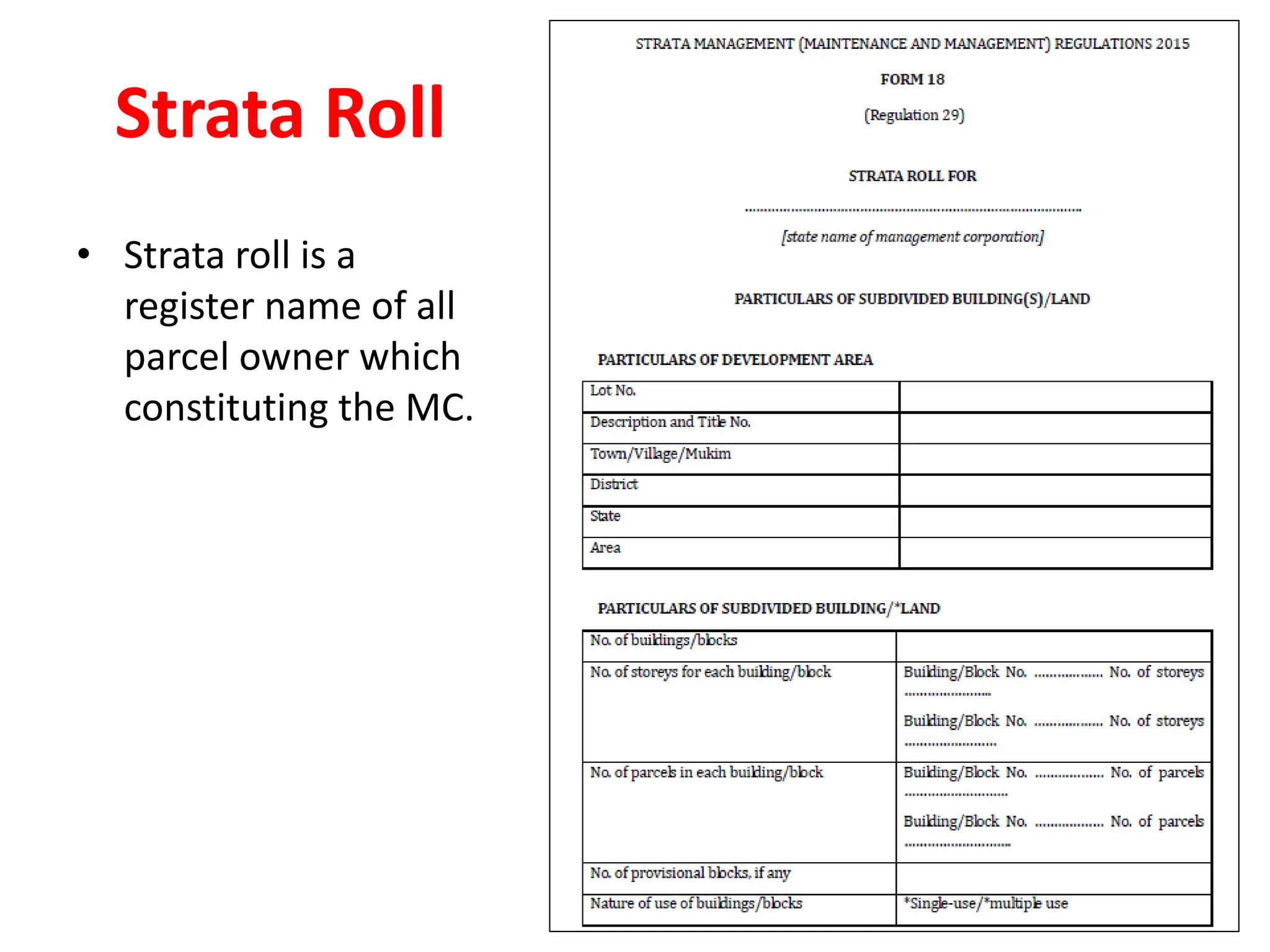 PSM - Strata Management Regulations 2015 | PPTX