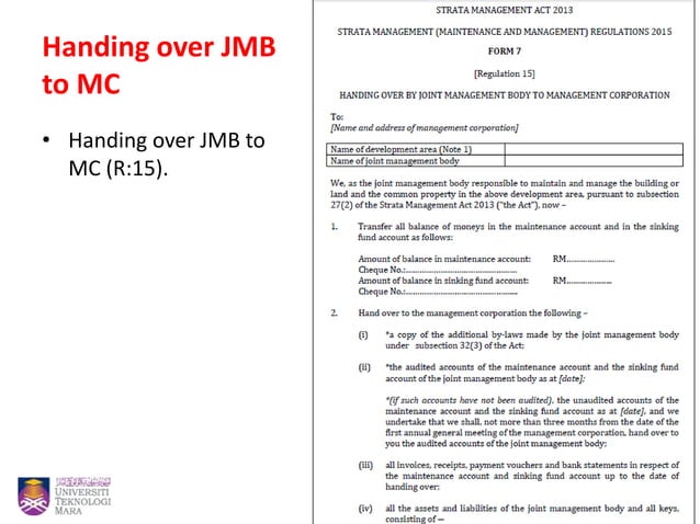 PSM - Strata Management Regulations 2015 | PPTX