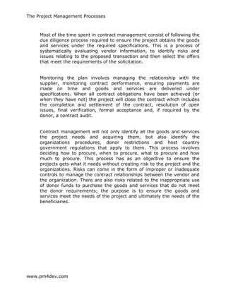 Pm4dev Project Management Pm4 dev the_project_managment_processes | PDF