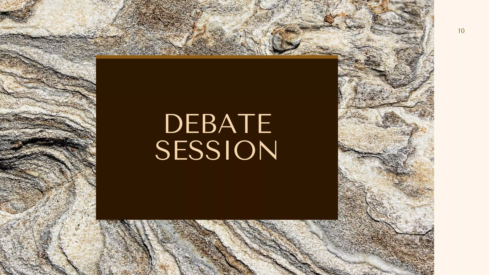 10
DEBATE
SESSION
 