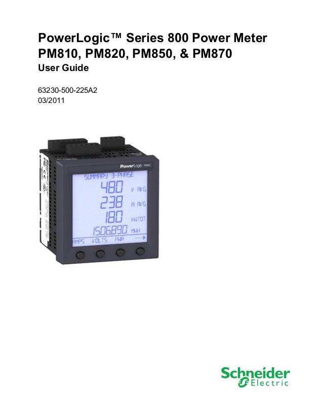PM810 SQUARE D Power Logic PM800 series Schneider PowerLogic PM810