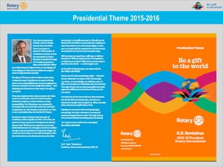 TITLE | 5
Presidential Theme 2015-2016
 