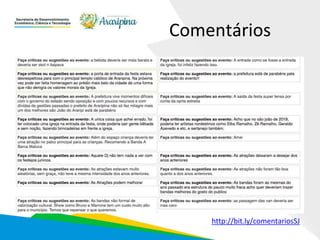 Comentários
http://bit.ly/comentariosSJ