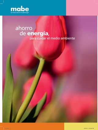 ahorro
de energía,
para cuidar el medio ambiente
Untitled-1 4 12/13/10 12:34:32 PM
 
