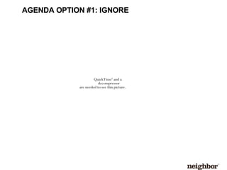 AGENDA OPTION #1: IGNORE 