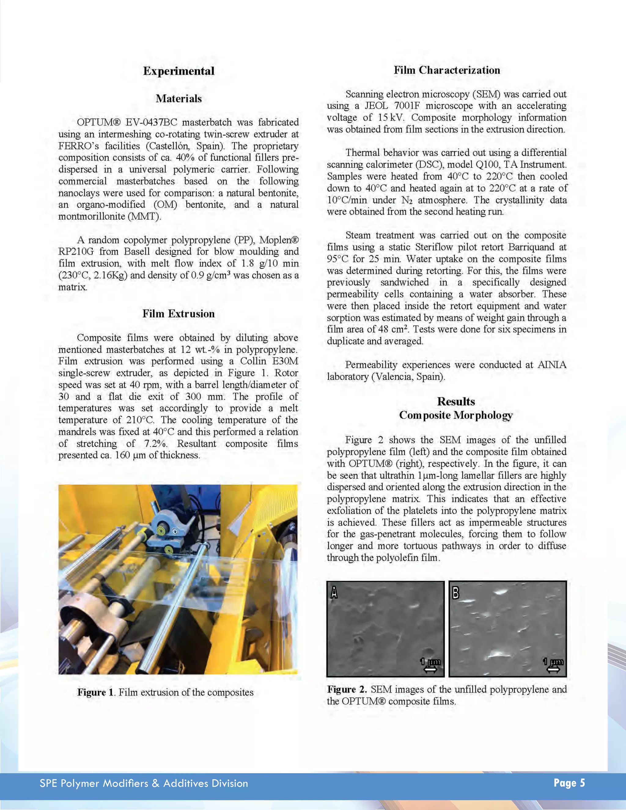 SPE Polymer Modifi ers & Additives Division Page 5 
 
