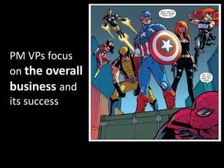 PM VPs focus
on the overall
business and
its success
 