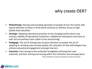 OER: Why they matter