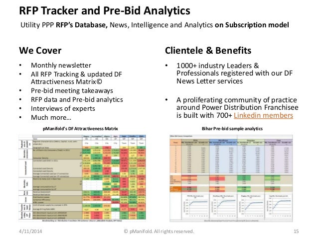 pmanifold utility practice rfp tracker