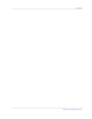 Identifiers
AllFusion PM Metamodel 197
 