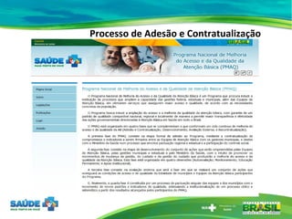 Processo de Adesão e Contratualização 