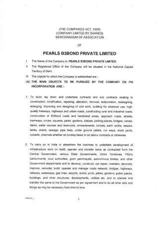 PMB Technologies Pearls B3Bond Memorandum of Association 