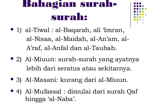 Pmbahagian Ayat Surah