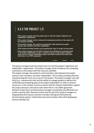 Pmbok 03 the role of the project manager | PDF