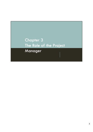 Pmbok 03 the role of the project manager | PDF