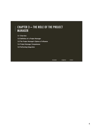 Pmbok 03 the role of the project manager | PDF