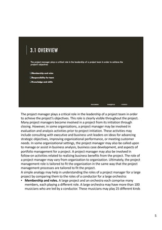 Pmbok 03 the role of the project manager | PDF
