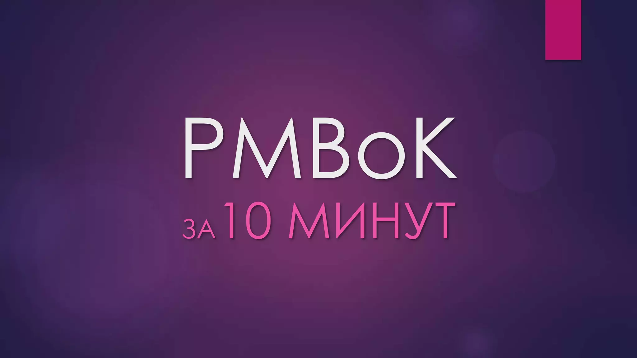 PMBoK
ЗА
10 МИНУТ
