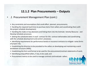 Pmbok 4th edition chapter 12 - Project Procurement Management | PDF