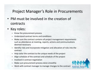 Pmbok 4th edition chapter 12 - Project Procurement Management | PDF