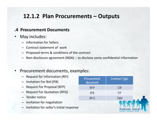 Pmbok 4th edition chapter 12 - Project Procurement Management | PDF