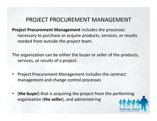 Pmbok 4th edition chapter 12 - Project Procurement Management | PDF