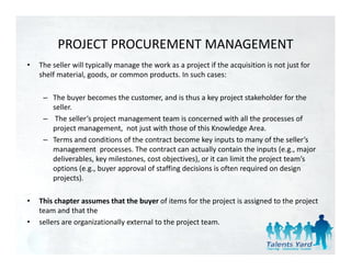 Pmbok 4th edition chapter 12 - Project Procurement Management | PDF