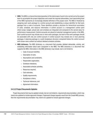 g
Project Scope Management
5.2
Collect
Requirements
5.1
Plan Scope
Management
5.3
Define
Scope
5.4
Create
WBS
5.5
Validate
Scope
5.6
Control
Scope

 