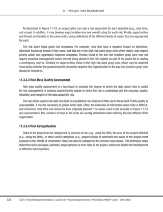 231
©2013 Project Management Institute. A Guide to the Project Management Body of Knowledge (PMBOK®
Guide) – Fifth Edition
8 - PROJECT QUALITY MANAGEMENT
8
Monitoring 
Controlling Closing
Executing
Planning
Initiating
Quality
Assurance
Cost
of
Quality
Control
Quality
IPECC
PDCA
Rework/
Failure
Validate
Conformance
Preventable
Not Preventable
Initiate Plan
Essential First-Time Work
Conformance Work
Conformance Work
Non-Conformance Work
Prevention
Inspection
Fix/Scrap
Inspection
Execute
Control
Plan Do
Check
Act
Close
Figure 8-2. Fundamental Relationships of Quality Assurance and Control Quality to the IPECC, PDCA, Cost
of Quality Models and Project Management Process Groups
8.1 Plan Quality Management
Plan Quality Management is the process of identifying quality requirements and/or standards for the project and
its deliverables, and documenting how the project will demonstrate compliance with relevant quality requirements.
The key benefit of this process is that it provides guidance and direction on how quality will be managed and
validated throughout the project. The inputs, tools and techniques, and outputs of this process are depicted in
Figure 8-3. Figure 8-4 depicts the data flow diagram of the process.
 
