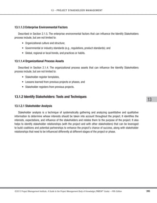 274 ©2013 Project Management Institute. A Guide to the Project Management Body of Knowledge (PMBOK®
Guide) – Fifth Edition
9 - PROJECT HUMAN RESOURCE MANAGEMENT
Project managers should acquire skills to identify, build, maintain, motivate, lead, and inspire project teams
to achieve high team performance and to meet the project’s objectives. Teamwork is a critical factor for project
success, and developing effective project teams is one of the primary responsibilities of the project manager.
Project managers should create an environment that facilitates teamwork. Project managers should continually
motivate their team by providing challenges and opportunities, by providing timely feedback and support as
needed, and by recognizing and rewarding good performance. High team performance can be achieved by using
open and effective communication, creating team building opportunities, developing trust among team members,
managing conflicts in a constructive manner, and encouraging collaborative problem solving and decision making.
The project manager should request management support and/or influence the appropriate stakeholders to acquire
the resources needed to develop effective project teams.
Project managers operate in a global environment and work on projects characterized by cultural diversity.Team
members often have diverse industry experience, know multiple languages, and sometimes operate in the “team
language” that may be a different language or norm than their native one. The project management team should
capitalize on cultural differences, focus on developing and sustaining the project team throughout the project life
cycle, and promote working together interdependently in a climate of mutual trust. Developing the project team
improves the people skills, technical competencies, and overall team environment and project performance. It
requires clear, timely, effective, and efficient communication between team members throughout the life of the
project. Objectives of developing a project team include, but are not limited to:
s Improving knowledge and skills of team members to increase their ability to complete project deliverables,
while lowering costs, reducing schedules, and improving quality;
s Improving feelings of trust and agreement among team members to raise morale, lower conflict, and
increase team work; and
s Creating a dynamic, cohesive, and collaborative team culture to (1) improve individual and team
productivity, team spirit, and cooperation and (2) allow cross training and mentoring between team
members to share knowledge and expertise.
9.3.1 Develop Project Team: Inputs
9.3.1.1 Human Resource Management Plan
Described in Section 9.1.3.1. The human resource management plan provides guidance on how project human
resources should be defined, staffed, managed, controlled, and eventually released. It identifies training strategies
and plans for developing the project team. Items such as rewards, feedback, additional training, and disciplinary
actions can be added to the plan as a result of ongoing team performance assessments and other forms of project
team management.
 