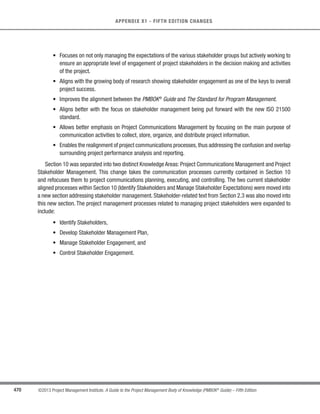 332 ©2013 Project Management Institute. A Guide to the Project Management Body of Knowledge (PMBOK®
Guide) – Fifth Edition
11 - PROJECT RISK MANAGEMENT
As illustrated in Figure 11-10, an organization can rate a risk separately for each objective (e.g., cost, time,
and scope). In addition, it may develop ways to determine one overall rating for each risk. Finally, opportunities
and threats are handled in the same matrix using definitions of the different levels of impact that are appropriate
for each.
The risk score helps guide risk responses. For example, risks that have a negative impact on objectives,
otherwise known as threats if they occur, and that are in the high-risk (dark gray) zone of the matrix, may require
priority action and aggressive response strategies. Threats found in the low-risk (medium gray) zone may not
require proactive management action beyond being placed in the risk register as part of the watch list or adding
a contingency reserve. Similarly for opportunities, those in the high-risk (dark gray) zone, which may be obtained
most easily and offer the greatest benefit, should be targeted first. Opportunities in the low-risk (medium gray) zone
should be monitored.
11.3.2.3 Risk Data Quality Assessment
Risk data quality assessment is a technique to evaluate the degree to which the data about risks is useful
for risk management. It involves examining the degree to which the risk is understood and the accuracy, quality,
reliability, and integrity of the data about the risk.
The use of low-quality risk data may lead to a qualitative risk analysis of little use to the project. If data quality is
unacceptable, it may be necessary to gather better data. Often, the collection of information about risks is difficult,
and consumes more time and resources than originally planned. The values used in the example in Figure 11-10
are representative. The numbers of steps in the scale are usually established when defining the risk attitude of the
organization.
11.3.2.4 Risk Categorization
Risks to the project can be categorized by sources of risk (e.g., using the RBS), the area of the project affected
(e.g., using the WBS), or other useful categories (e.g., project phase) to determine the areas of the project most
exposed to the effects of uncertainty. Risks can also be categorized by common root causes. This technique helps
determine work packages, activities, project phases or even roles in the project, which can lead to the development
of effective risk responses.
 