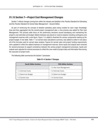 336 ©2013 Project Management Institute. A Guide to the Project Management Body of Knowledge (PMBOK®
Guide) – Fifth Edition
11 - PROJECT RISK MANAGEMENT
11.4.1.6 Organizational Process Assets
Described in Section 2.1.4. The organizational process assets that can influence the Perform Quantitative Risk
Analysis process include information from prior, similar completed projects.
11.4.2 Perform Quantitative Risk Analysis: Tools and Techniques
11.4.2.1 Data Gathering and Representation Techniques
t Interviewing. Interviewing techniques draw on experience and historical data to quantify the probability
and impact of risks on project objectives. The information needed depends upon the type of probability
distributions that will be used. For instance, information would be gathered on the optimistic (low),
pessimistic (high), and most likely scenarios for some commonly used distributions. Examples of three-
point estimates for cost are shown in Figure 11-13. Additional information on three-point estimates
appears in Estimate Activity Durations (Section 6.5) and Estimate Costs (Section 7.2). Documenting the
rationale of the risk ranges and the assumptions behind them are important components of the risk
interview because they can provide insight on the reliability and credibility of the analysis.
Range of Project Cost Estimates
WBS Element
Design
Build
Test
Total Project
$4M
$16M
$11M
$31M
$6M
$20M
$15M
$41M
$10M
$35M
$23M
$68M
Interviewing relevant stakeholders helps determine the three-point estimates for each WBS
element for triangular, beta or other distributions. In this example, the likelihood of completing
the project at or below the most likely estimate of $41 million is relatively small as shown in
the simulation results in Figure 11-17 (Cost Risk Simulation Results).
Low Most Likely High
Figure 11-13. Range of Project Cost Estimates Collected During the Risk Interview
 