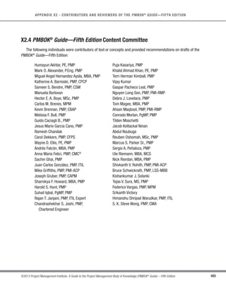 344 ©2013 Project Management Institute. A Guide to the Project Management Body of Knowledge (PMBOK®
Guide) – Fifth Edition
11 - PROJECT RISK MANAGEMENT
11.5.2.1 Strategies for Negative Risks or Threats
Three strategies, which typically deal with threats or risks that may have negative impacts on project objectives
if they occur, are: avoid, transfer, and mitigate.The fourth strategy, accept, can be used for negative risks or threats
as well as positive risks or opportunities. Each of these risk response strategies have varied and unique influence
on the risk condition. These strategies should be chosen to match the risk’s probability and impact on the project’s
overall objectives.Avoidance and mitigation strategies are usually good strategies for critical risks with high impact,
while transference and acceptance are usually good strategies for threats that are less critical and with low overall
impact. The four strategies for dealing with negative risks or threats are further described as follows:
t Avoid. Risk avoidance is a risk response strategy whereby the project team acts to eliminate the threat or
protect the project from its impact. It usually involves changing the project management plan to eliminate
the threat entirely. The project manager may also isolate the project objectives from the risk’s impact or
change the objective that is in jeopardy. Examples of this include extending the schedule, changing the
strategy, or reducing scope. The most radical avoidance strategy is to shut down the project entirely.
Some risks that arise early in the project can be avoided by clarifying requirements, obtaining information,
improving communication, or acquiring expertise.
t Transfer. Risk transference is a risk response strategy whereby the project team shifts the impact of
a threat to a third party, together with ownership of the response. Transferring the risk simply gives
another party responsibility for its management—it does not eliminate it. Transferring does not mean
disowning the risk by transferring it to a later project or another person without his or her knowledge or
agreement. Risk transference nearly always involves payment of a risk premium to the party taking on
the risk.Transferring liability for risk is most effective in dealing with financial risk exposure.Transference
tools can be quite diverse and include, but are not limited to, the use of insurance, performance bonds,
warranties, guarantees, etc. Contracts or agreements may be used to transfer liability for specified risks
to another party. For example, when a buyer has capabilities that the seller does not possess, it may be
prudent to transfer some work and its concurrent risk contractually back to the buyer. In many cases, use
of a cost-plus contract may transfer the cost risk to the buyer, while a fixed-price contract may transfer
risk to the seller.
 