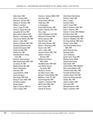 352 ©2013 Project Management Institute. A Guide to the Project Management Body of Knowledge (PMBOK®
Guide) – Fifth Edition
11 - PROJECT RISK MANAGEMENT
11.6.2.3 Variance and Trend Analysis
Many control processes employ variance analysis to compare the planned results to the actual results. For the
purposes of controlling risks, trends in the project’s execution should be reviewed using performance information.
Earned value analysis and other methods of project variance and trend analysis may be used for monitoring overall
project performance. Outcomes from these analyses may forecast potential deviation of the project at completion
from cost and schedule targets. Deviation from the baseline plan may indicate the potential impact of threats or
opportunities.
11.6.2.4 Technical Performance Measurement
Technical performance measurement compares technical accomplishments during project execution to the
schedule of technical achievement. It requires the definition of objective, quantifiable measures of technical
performance, which can be used to compare actual results against targets. Such technical performance measures
may include weight, transaction times, number of delivered defects, storage capacity, etc. Deviation, such as
demonstrating more or less functionality than planned at a milestone, can help to forecast the degree of success
in achieving the project’s scope.
11.6.2.5 Reserve Analysis
Throughout execution of the project, some risks may occur with positive or negative impacts on budget or
schedule contingency reserves. Reserve analysis compares the amount of the contingency reserves remaining to
the amount of risk remaining at any time in the project in order to determine if the remaining reserve is adequate.
11.6.2.6 Meetings
Project risk management should be an agenda item at periodic status meetings. The amount of time required
for that item will vary, depending upon the risks that have been identified, their priority, and difficulty of response.
The more often risk management is practiced, the easier it becomes. Frequent discussions about risk make it more
likely that people will identify risks and opportunities.
 