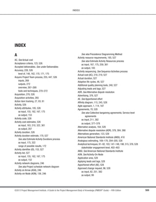403
©2013 Project Management Institute. A Guide to the Project Management Body of Knowledge (PMBOK®
Guide) – Fifth Edition
13 - PROJECT STAKEHOLDER MANAGEMENT
13
Leading
Neutral
Resistant
Unaware
Stakeholder Supportive
Stakeholder 1
Stakeholder 2
Stakeholder 3
C
C
D
D
D C
Figure 13-7. Stakeholders Engagement Assessment Matrix
Through this analytical process, gaps between the current and desired engagement levels can be identified.
Actions and communications required to close these gaps can be identified by the project team using expert
judgment.
13.2.3 Plan Stakeholder Management: Outputs
13.2.3.1 Stakeholder Management Plan
The stakeholder management plan is a component of the project management plan (Section 4.2.3.1) and
identifies the management strategies required to effectively engage stakeholders. The stakeholder management
plan can be formal or informal, highly detailed or broadly framed, based on the needs of the project.
In addition to the data gathered in the stakeholder register, the stakeholder management plan often provides:
s Desired and current engagement levels of key stakeholders;
s Scope and impact of change to stakeholders;
s Identified interrelationships and potential overlap between stakeholders;
s Stakeholder communication requirements for the current project phase;
s Information to be distributed to stakeholders, including language, format, content, and level of detail;
s Reason for the distribution of that information and the expected impact to stakeholder engagement;
s Time frame and frequency for the distribution of required information to stakeholders; and
s Method for updating and refining the stakeholder management plan as the project progresses and
develops.
 
