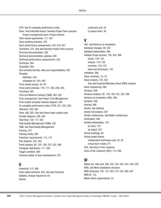 417
©2013 Project Management Institute. A Guide to the Project Management Body of Knowledge (PMBOK®
Guide) – Fifth Edition
ANNEX A1 - THE STANDARD FOR PROJECT MANAGEMENT OF A PROJECT
ANNEX A1
THE STANDARD FOR PROJECT MANAGEMENT OF A PROJECT
A project is a temporary endeavor undertaken to create a unique product, service, or result. The temporary
nature of projects indicates a definite beginning and end. The end is reached when the project’s objectives have
been achieved or when the project is terminated because its objectives will not or cannot be met, or when the need
for the project no longer exists.
Project management is the application of knowledge, skills, tools, and techniques to project activities to meet
project requirements. Project management is accomplished through the appropriate application and integration of
logically grouped project management processes.
Managing a project typically includes:
s Identifying requirements;
s Addressing the various needs, concerns, and expectations of the stakeholders as the project is planned
and carried out;
s Setting and maintaining active communication with stakeholders; and
s Balancing the competing project constraints, which include, but are not limited to:
○ Scope,
○ Quality,
○ Schedule,
○ Budget,
○ Resources, and
○ Risks.
The specific project circumstances will influence the constraints on which the project manager needs to focus
and require effective application and management of appropriate project management processes.
 
