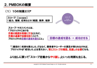 Pmbok概要 Cg制作管理にどう役立てるか